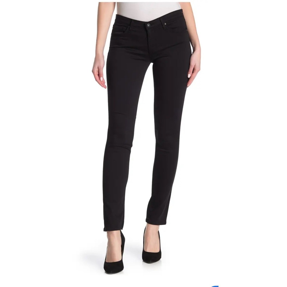 AG Adriano Goldschmied The Stilt Cigarette Leg Black Jeans Womens Size 32R